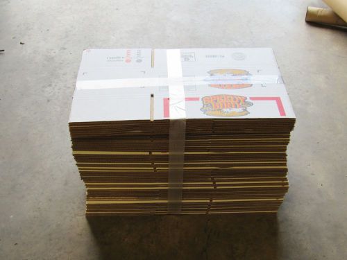 (50) 17&#034;X10&#034;X6&#034; PRINTED CORRUGATED CARDBOARD BOXES STORAGE SHIPPING CARTONS