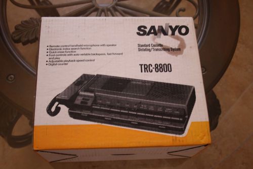 Sanyo TRC-8800 Standard Cassette Dictating/ Transcribing System/New!