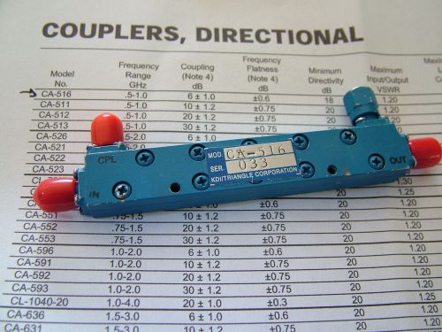 Directional coupler CA-516 0.5 - 1GHz 6db