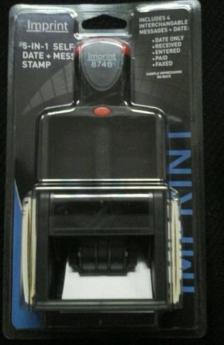 Imprint 5-in-1 Self-Inking Date+Message Stamp