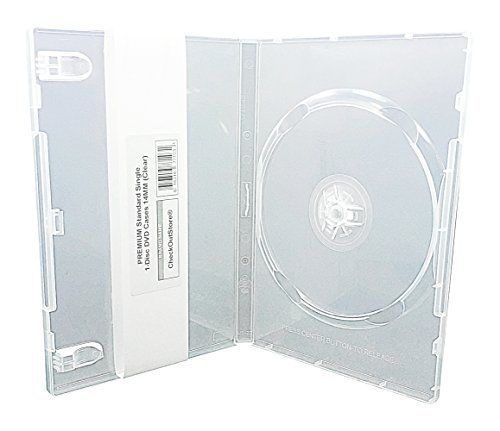 50 checkoutstore® premium standard single 1-disc dvd cases 14mm clear for sale