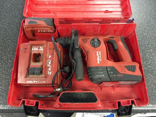 Hilti TE 4- A18 SDS hammer drill w/ two batteries, case and charger