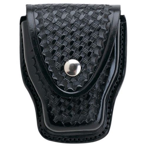 Aker A508-BW-H Handcuff Case Black Basketweave w/Hidden Snaps