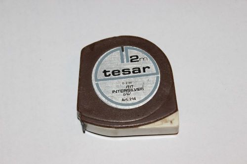 Used Vintage Rare Hungary Metal Rule 2m Tesar Intersilver Model Zasticen