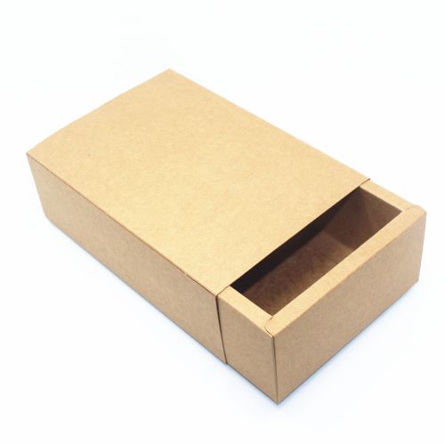 Kraft Paper Drawer Box Gift Handmade Soap Craft Jewelry Packaging Boxes Brown