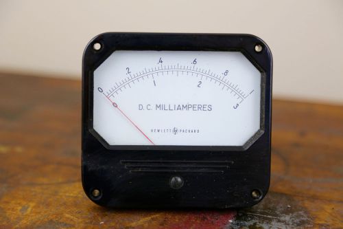 HP Hewlett Packard Milliamperes Gauge Industrial Meter Electrical Vintage Tool