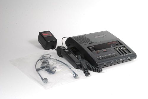 Sony BM-87DST Standard Cassette Transcriber Dictation w/Power, Hand Mic, Headset