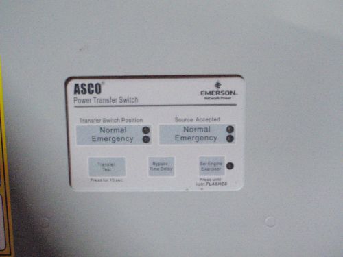 Asco Automatic Power Transfer Switch 3 Phase/Poles 480V