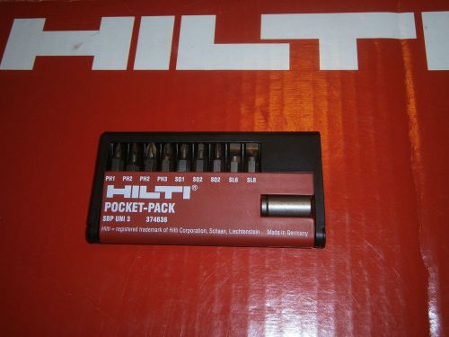 Hilti  Pocket Pack Set of 9 Bits  for cordless tool