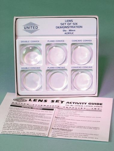 Optics acrylic 6 lens set: 75mm optical w/ guide for sale