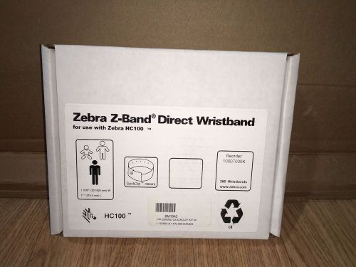 Zebra Z-Band Direct QuickClip Wristband (260 bands) 10007000K NEW