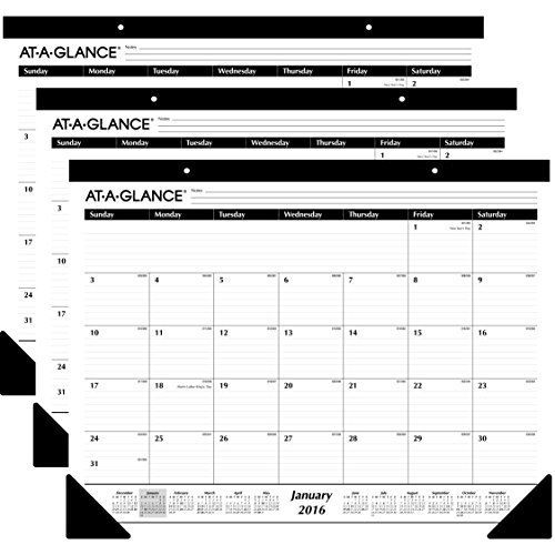 At-a-glance at-a-glance monthly desk pad calendar 2016, ruled, 21-3/4 x 16 for sale