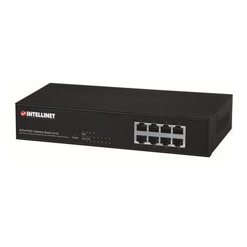 Intellinet itl-561051 8 port 10/100 switch w/4 port poe+ desk for sale