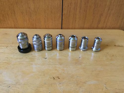 Olympus Microscope Objectives  (lot of 7 )