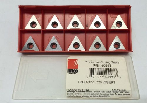 CARBIDE  INSERTS      TPGB-322      GRADE  IC20       PACK OF 10