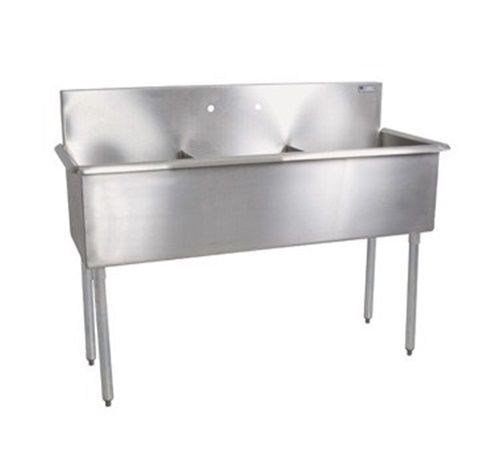 John Boos B3S8-24-12 Three (3) Compartment Sink (3) 24&#034;W x 24&#034; front to back...