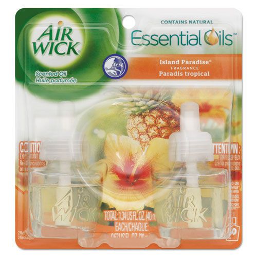 &#034;Scented Oil Twin Refill, Island Paradise, .67oz, 2/pack, 6 Packs/carton&#034;