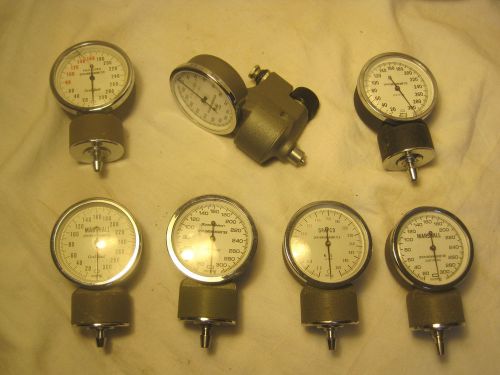 7 x gauge lot sphygmomanometer pressure blood gauges Tycos Grafco Marshall +