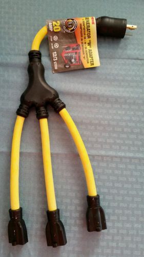 Prime industrial generator 5 w adapter cord-20 amp- nwt for sale