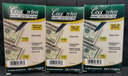 3 packs of 12 Dri-Mark Counterfeit Money Detector Pens, Dozen, 351R