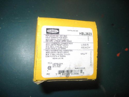 &#034; New in Box &#034; Hubbell  Insulgrip Twist Lock Female Connector HBL2623 30A 250V