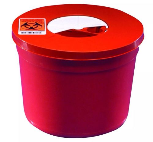 Sharps Container, Round, 5 Quart, Red, WH-8950SA