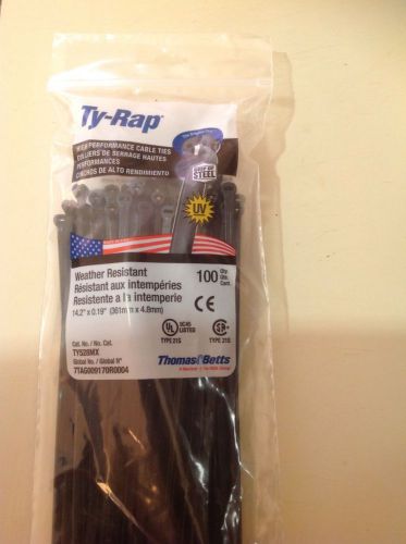 T&amp;b 14.2&#034; cable ties ty528mx stainless lock wire zip ty-rap thomas &amp; betts 100 for sale