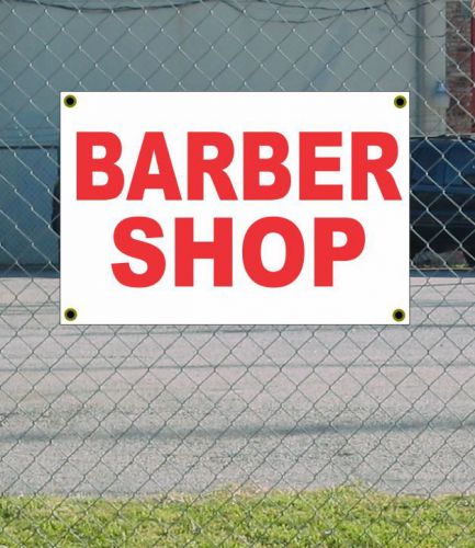 2x3 BARBER SHOP Red &amp; White Banner Sign NEW Discount Size &amp; Price FREE SHIP