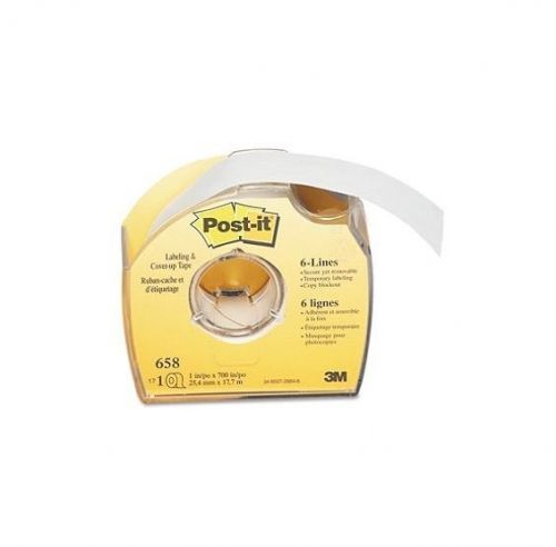 Post-it labeling &amp; cover up tape non refillable 1&#034; x 700&#034;roll 700 length mmm658 for sale