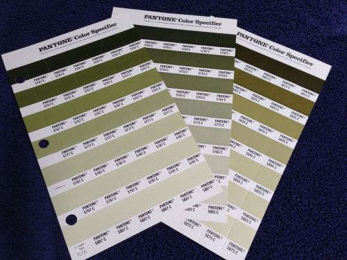 Pantone Color Specifier (3 Sheets)-Refill pages 71.3, 71.7 &amp; 72.5 Greens