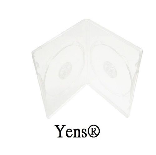 Yens® 50 Premium Standard Clear Double CD DVD Case 14MM Movie Box 50#14CDVD2