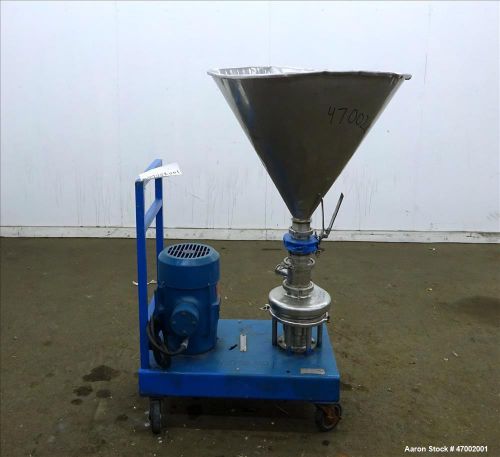 Used- Tri-Clover Tri-Blender, Model F3218MD, Stainless Steel. Approximate 7.5&#034; d