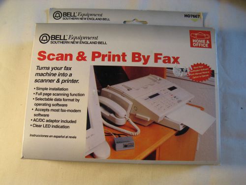 New Bell Equipment Scan &amp; Print by Fax