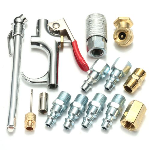 14pcs air tool compressor blow gun chuck pneumatic accessory accessories kit for sale