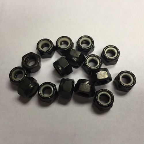 5/16-18  NC Nylon Insert Locknut  Black Zinc 500 count