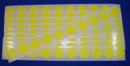 100 Yellow Self-Adhesive Price Labels 3/4&#034; Stickers/ Tags Retail Store Supplies
