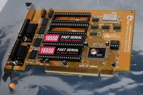SIIG 16550 FAST SERIAL P014-61 JJ-P04211 PCI Dual Serial Port Card