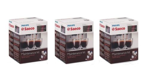 Saeco ca6706 maintenance kit w/ decalcifier, water filter cartridge (3 pack ) ne for sale