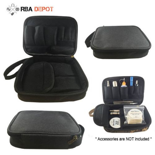 Dark Gray Padded Zipper Case Multiple Storage Slot for Vape Mods and Accessories