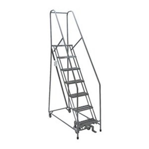 Rolling ladder, welded, handrail, platform 60in h for sale