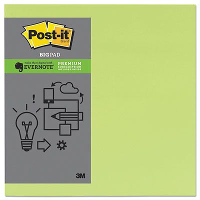 Evernote Collection Notes, 11 x 11, Limeade, 30-Sheet, Sold as 1 Each