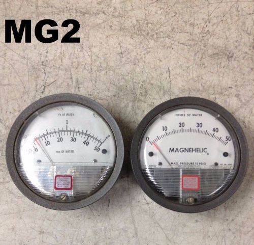 Dwyer Magnehelic 2050C Differential Pressure Gage 0-50&#034;- Lot of 2