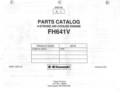 KAWASAKI  FH641V  AIR COOLED  ENGINES  PARTS  MANUAL