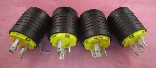 * LOT OF 4 * L530P - Legrand P&amp;S 2P3W 30A 125VAC Industrial Turnlok Male Plugs