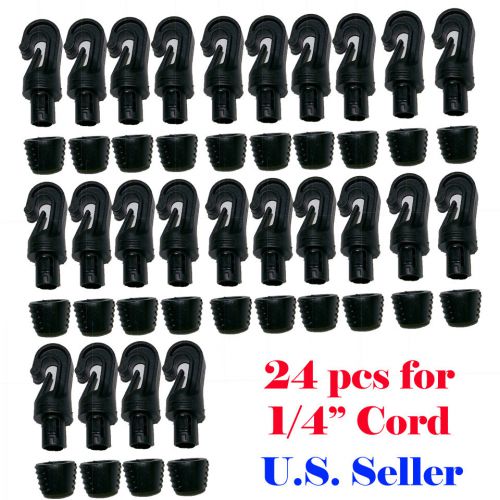 24x 1/4&#034; hooks for 1/4&#034; bungee shock cord end tabbed kayyak boots reuseable for sale