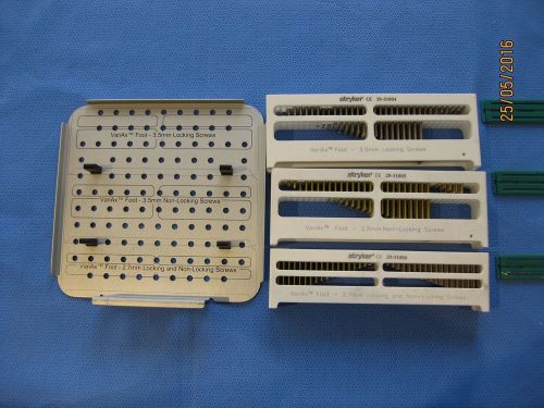 Stryker osteosynthesis variax foot system screw rack set for sale