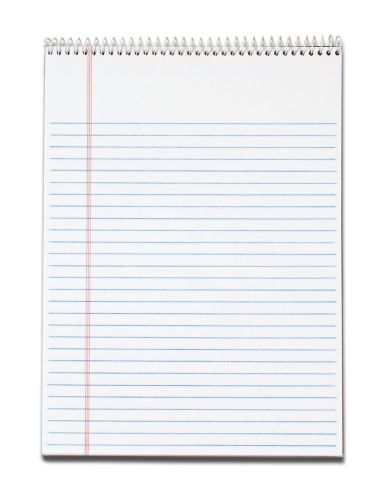 TOPS Docket Writing Tablet Top Wirebound 8-1/2 x 11-3/4 Inches White Legal/Wi...