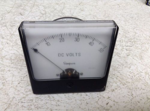 Simpson electric 1327 dc volt 0-50 meter panel meter (tsc) for sale