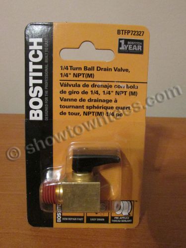 Bostitch oem btfp72327 1/4 turn ball drain valve 1/4&#034; npt(m) easy drain new! for sale