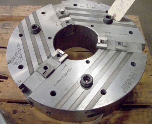 20&#034; smw autoblok hi-grip 3-jaw manual chuck with qc master jaws hgn-500-165-3 for sale